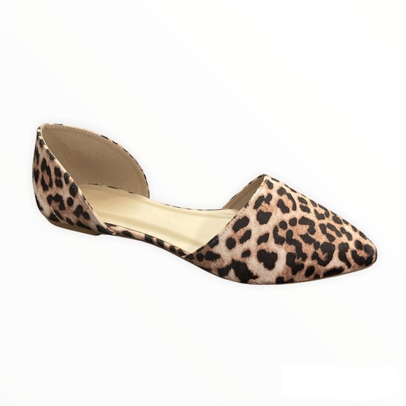 Leopard Print Pointed D’Orsay Flats - Picture 4 of 10